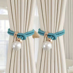 Pearl Accent Curtain Tie Backs | 2 Pc Set