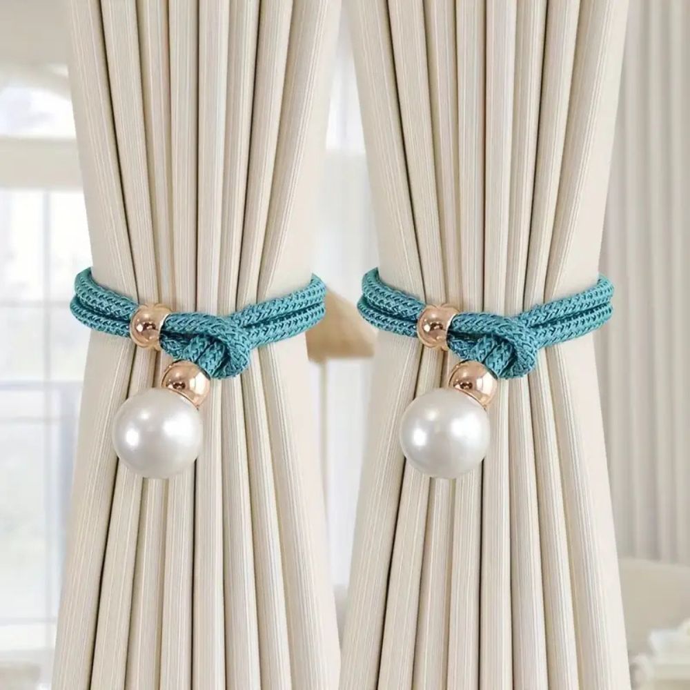 Pearl Accent Curtain Tie Backs | 2 Pc Set