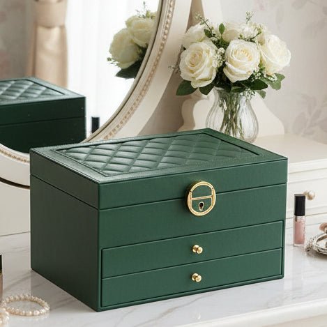 Leather Jewelry Organizer Box for Stylish Storage