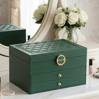 Leather Jewelry Organizer Box for Stylish Storage