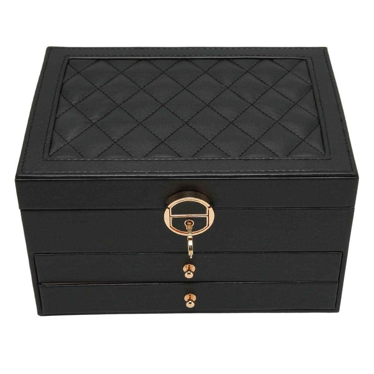 Leather Jewelry Organizer Box for Stylish Storage