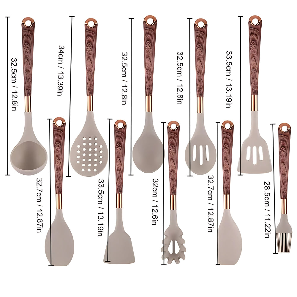 Premium Silicone Kitchen Utensil Set | 10 Pcs