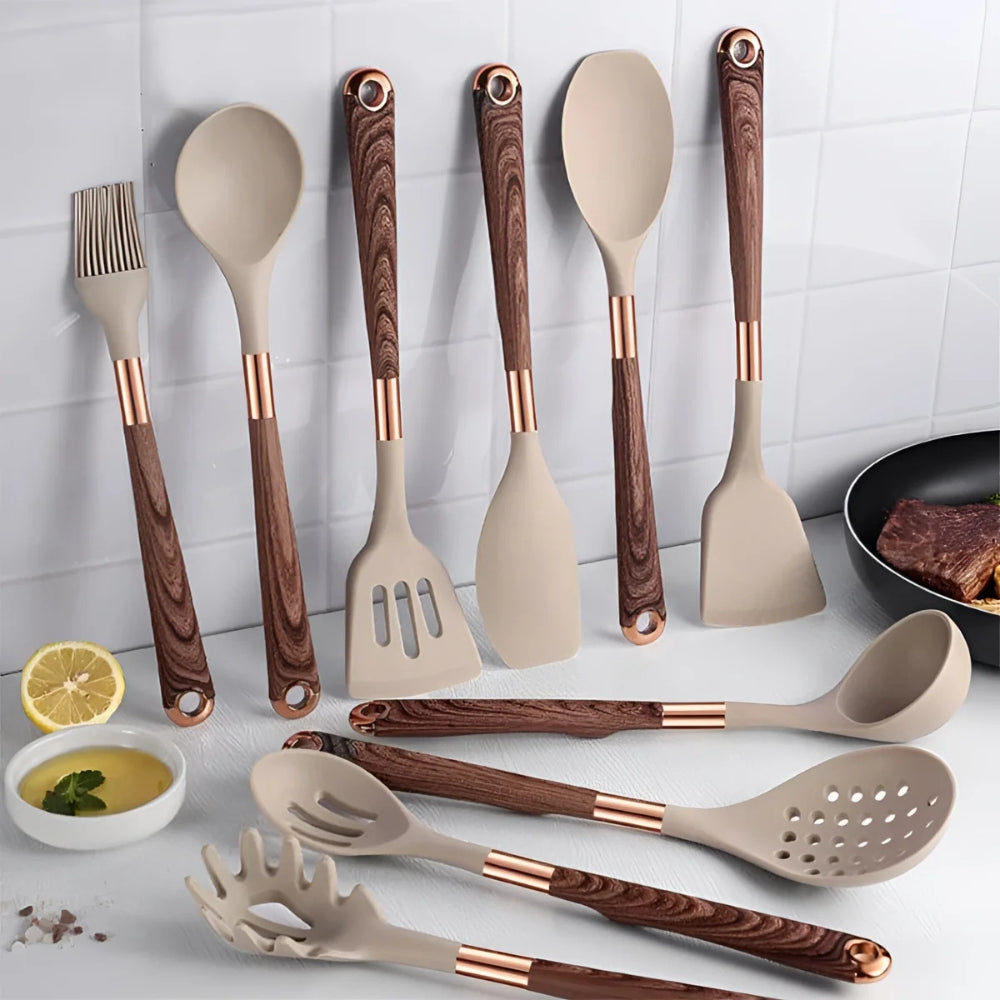 Premium Silicone Kitchen Utensil Set | 10 Pcs