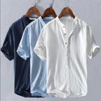 Men's Relaxed Linen Blend Casual Shirt