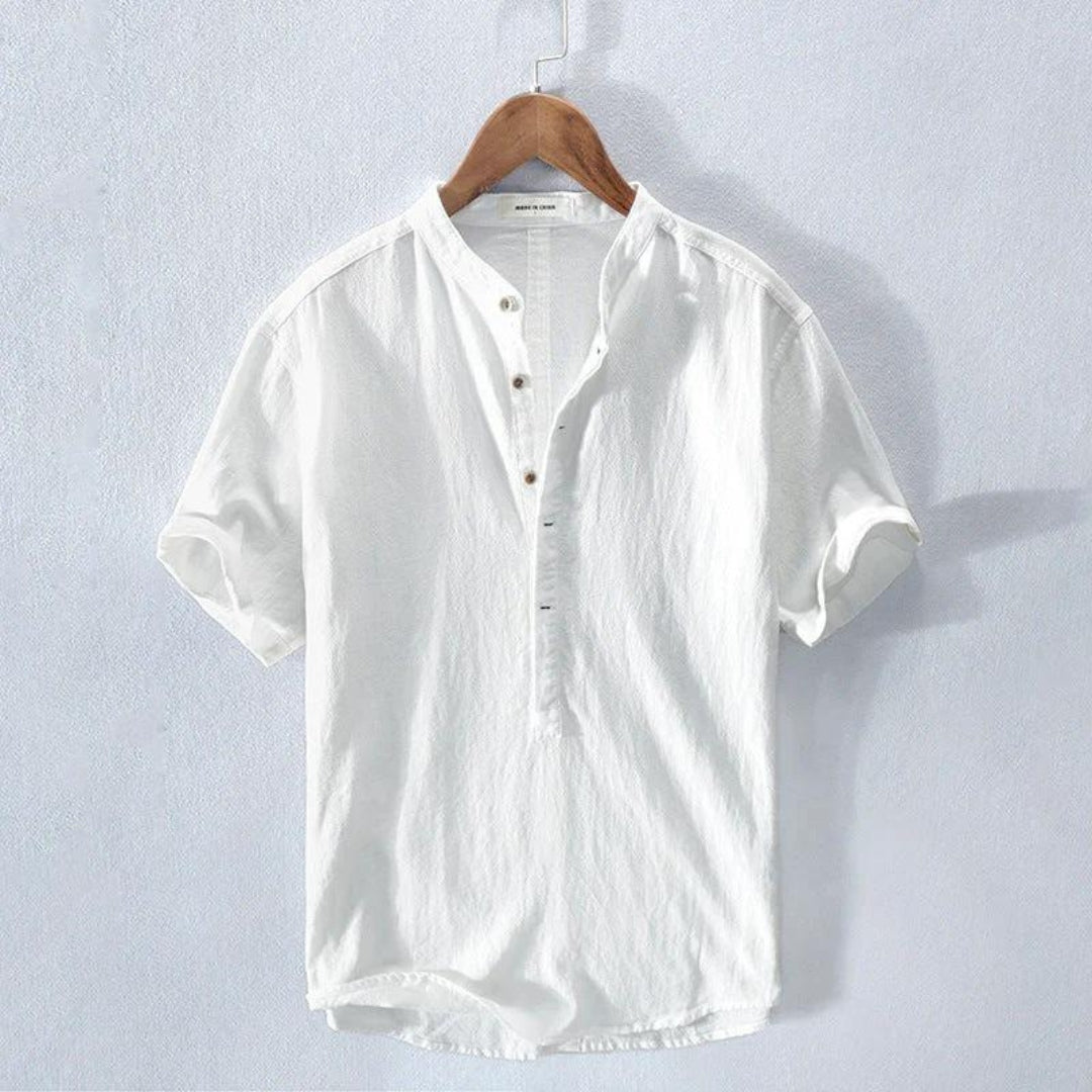 Men's Relaxed Linen Blend Casual Shirt
