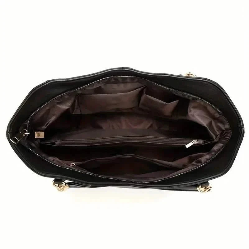 Luxurious Large Capacity Satchel Bag Stylish Top-Handle Design With Pendant