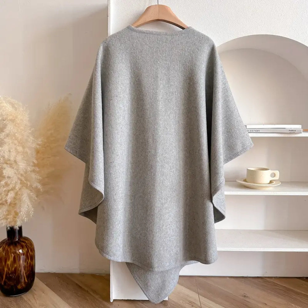Elegant Wrap Shawl Coat - Windproof Outerwear