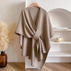 Elegant Wrap Shawl Coat - Windproof Outerwear