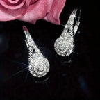 Luxury Eight Heart Earrings with Cubic Zirconia