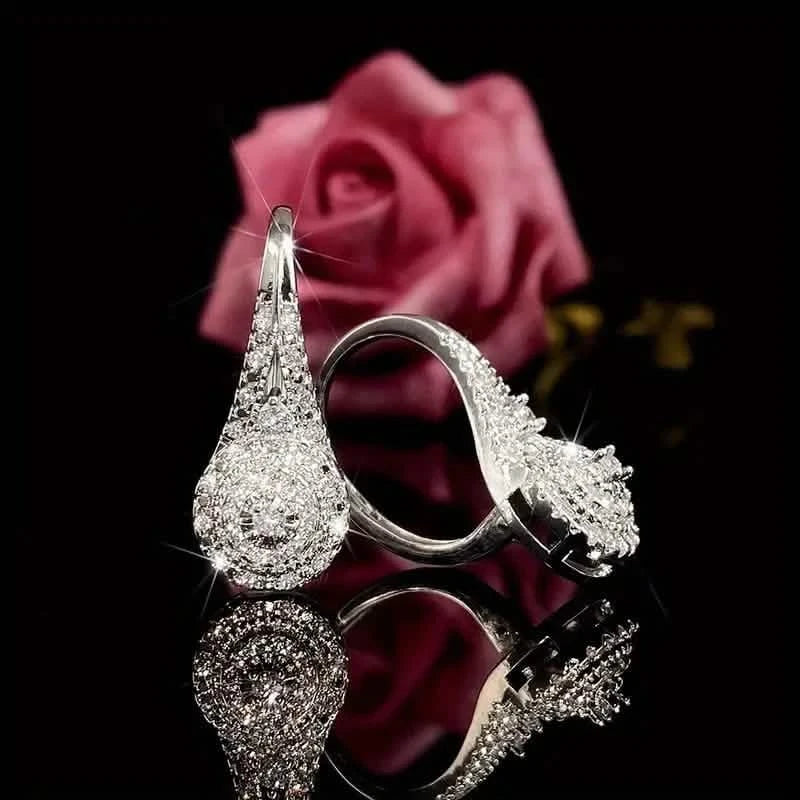 Luxury Eight Heart Earrings with Cubic Zirconia