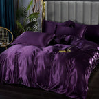 Silk Satin Bedding Set - Opulent Comfort