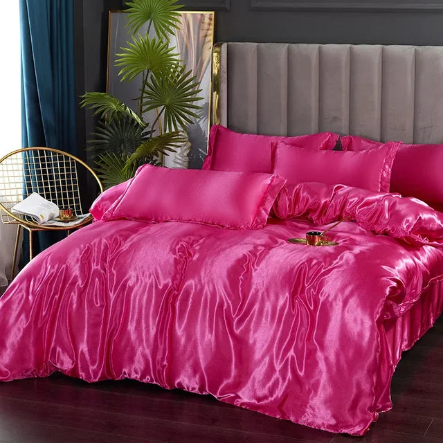 Silk Satin Bedding Set - Opulent Comfort