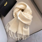 Lyvara Wool Narrow Scarf - Unisex Solid Color Warm & Soft