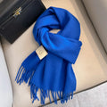 Lyvara Wool Narrow Scarf - Unisex Solid Color Warm & Soft