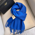 Lyvara Wool Narrow Scarf - Unisex Solid Color Warm & Soft