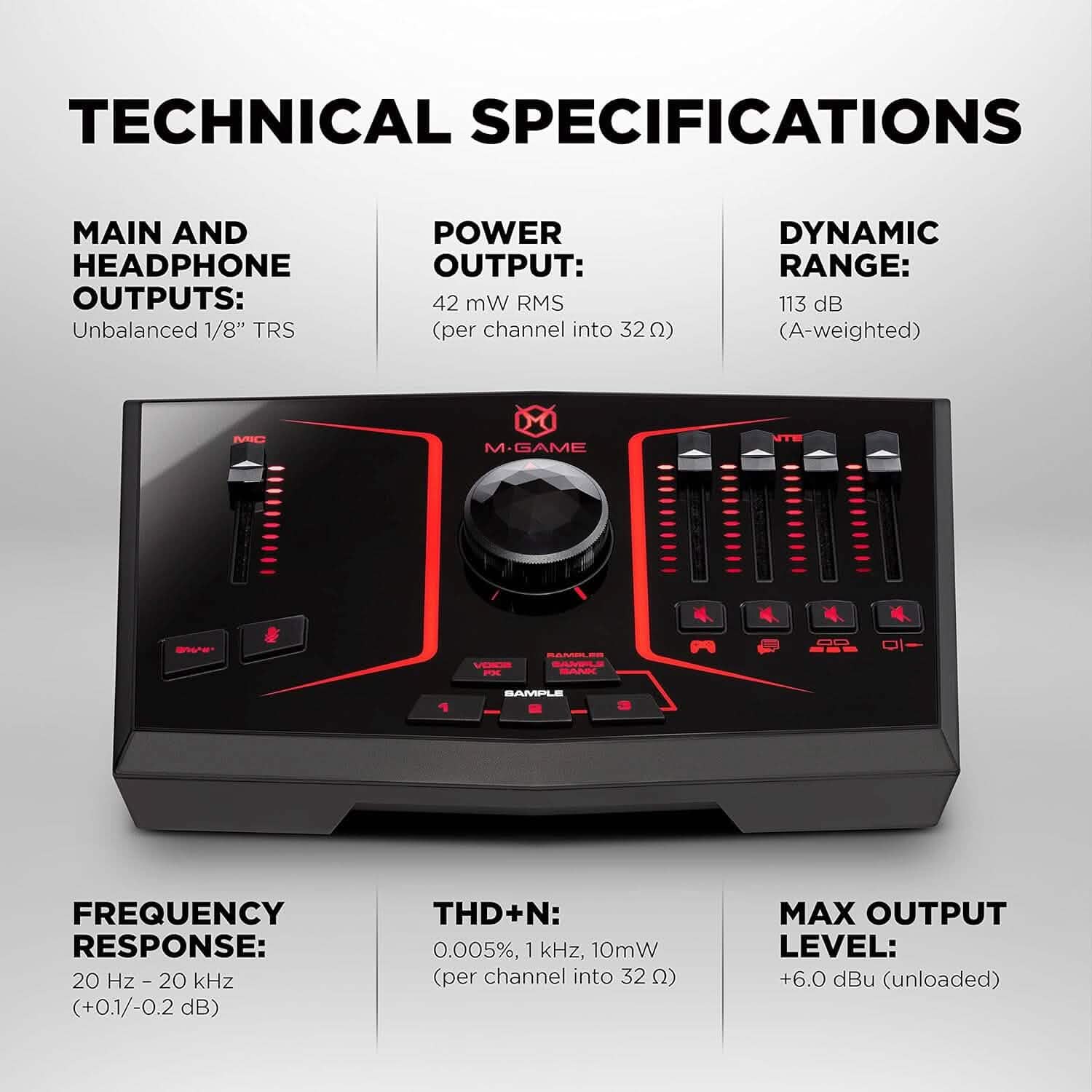 M-Game Solo USB Audio Interface Mixer for Streaming and Gaming  (Refurbished)