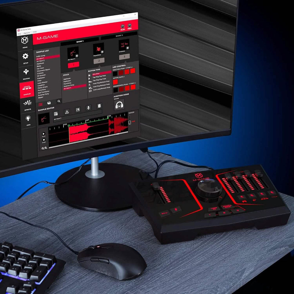 M-Game Solo USB Audio Interface Mixer for Streaming and Gaming  (Refurbished)