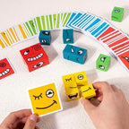 Magic Face-Changing Wooden Cube Building Blocks Set