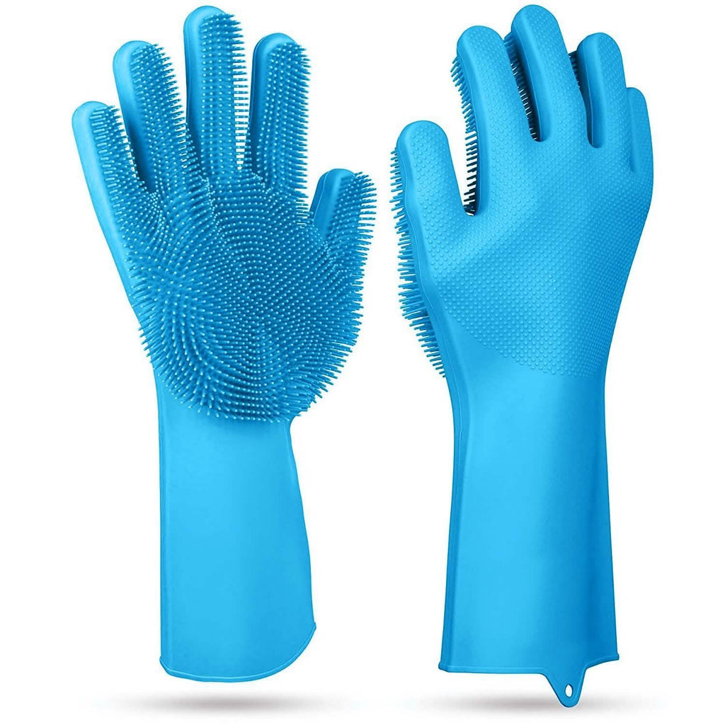 Magic Silicone Brush Dishwashing Gloves