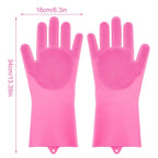 Magic Silicone Brush Dishwashing Gloves