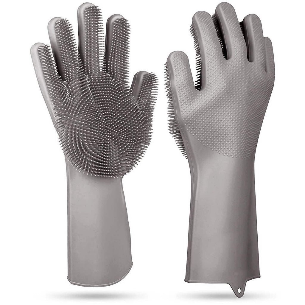 Magic Silicone Brush Dishwashing Gloves