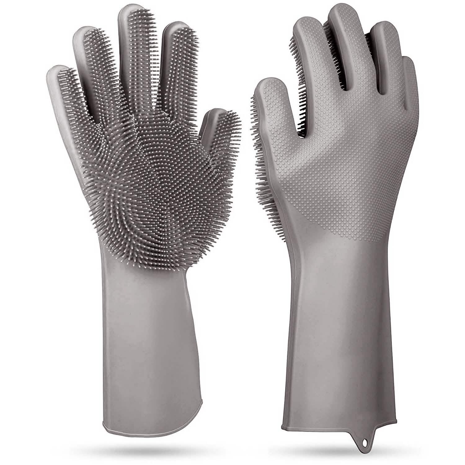 Magic Silicone Brush Dishwashing Gloves