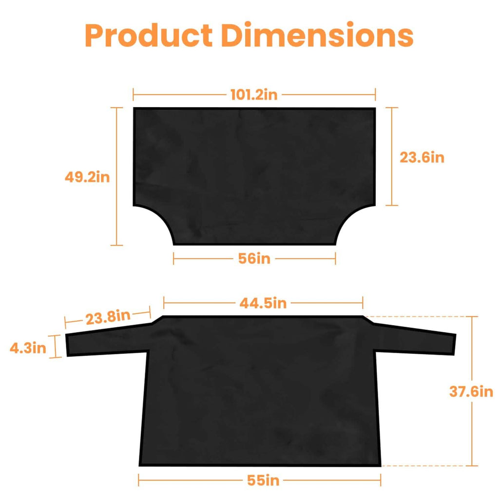 Magnetic Car Windshield Cover Front Rear Protector Fit for All Cars