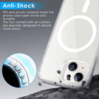 Magnetic Clear Phone Case Shockproof  Transparent Phone Cover