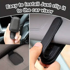 Magnetic PU Leather Car Visor Sunglasses Holder