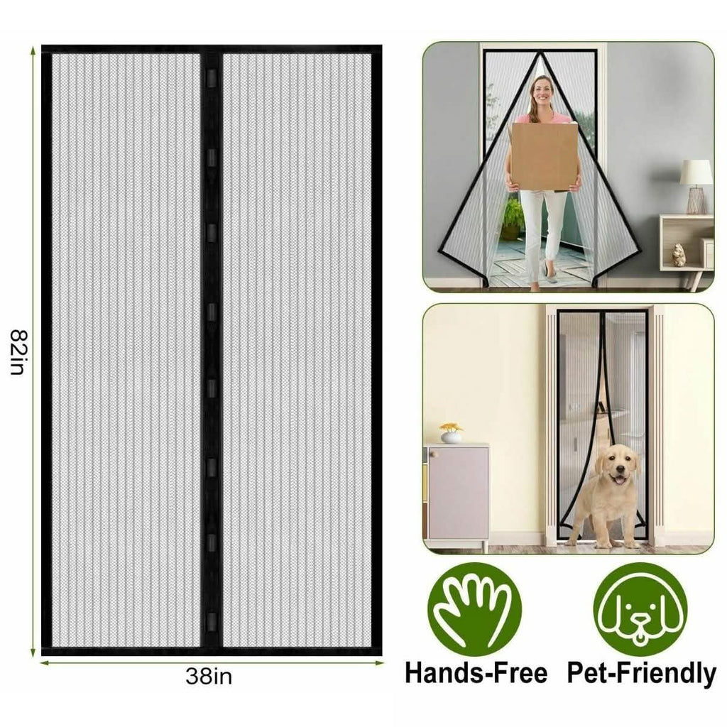 Magnetic Screen Door Hand-Free Mosquito Screen Door Net
