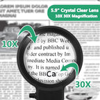 Magnifying Lamp LED Reading Glass Desk Mount