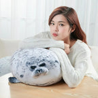 Mother & Baby Seal Plush Toy Set – Soft Zipper Seal Doll Gift