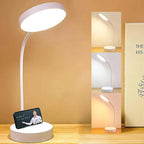 LED Desk Lamp with USB Charging | Adjustable Swan-Neck Reading Light