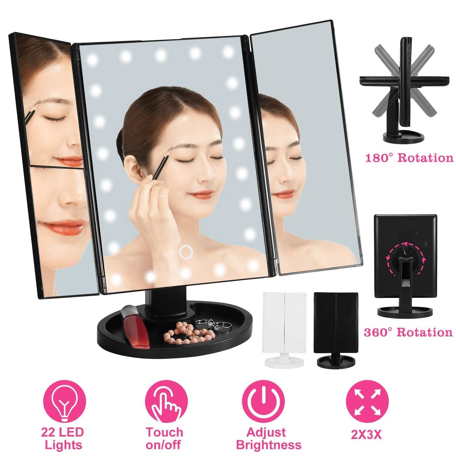 Make Up Mirror with 22 LED Lights