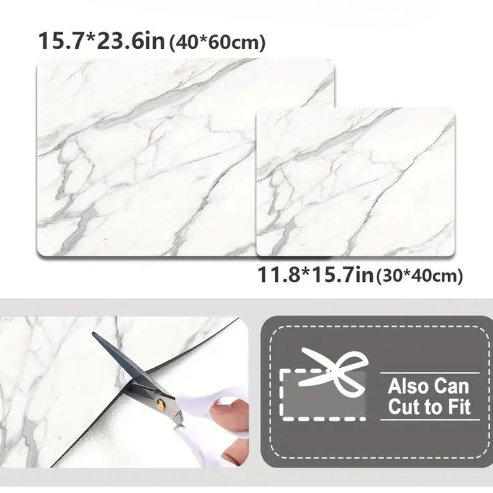 Marble Pattern Absorbent Countertop Mat