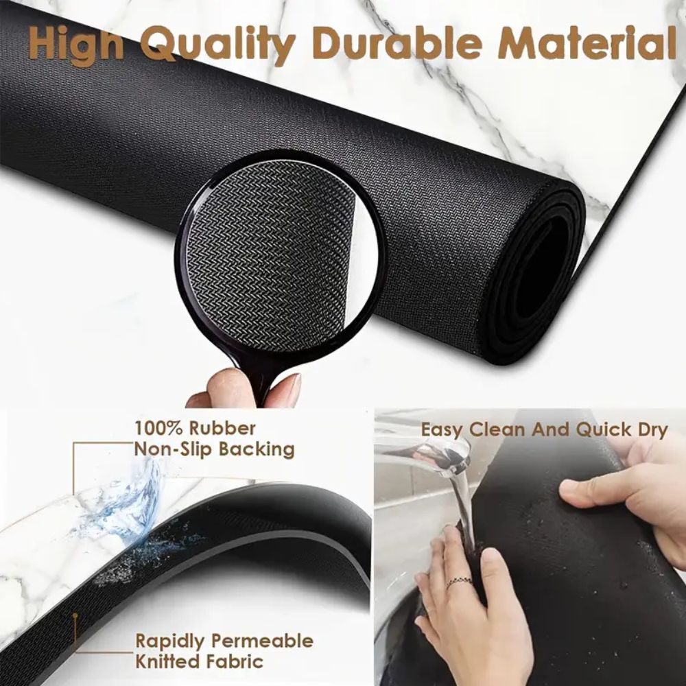 Marble Pattern Absorbent Countertop Mat