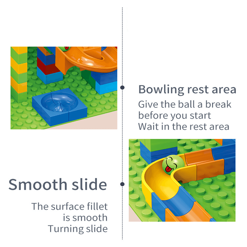Ball Track Building Blocks - Fun Maze with Slides for Kids - Educational