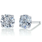 Martini 6.00 Ct D Vs1 Round Lab Created Diamond Earrings 4 Prong 14 K White Gold