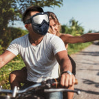 Mask Riding Goggle with Adjustable Non-slip Trip Mouth Filter