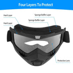 Mask Riding Goggle with Adjustable Non-slip Trip Mouth Filter