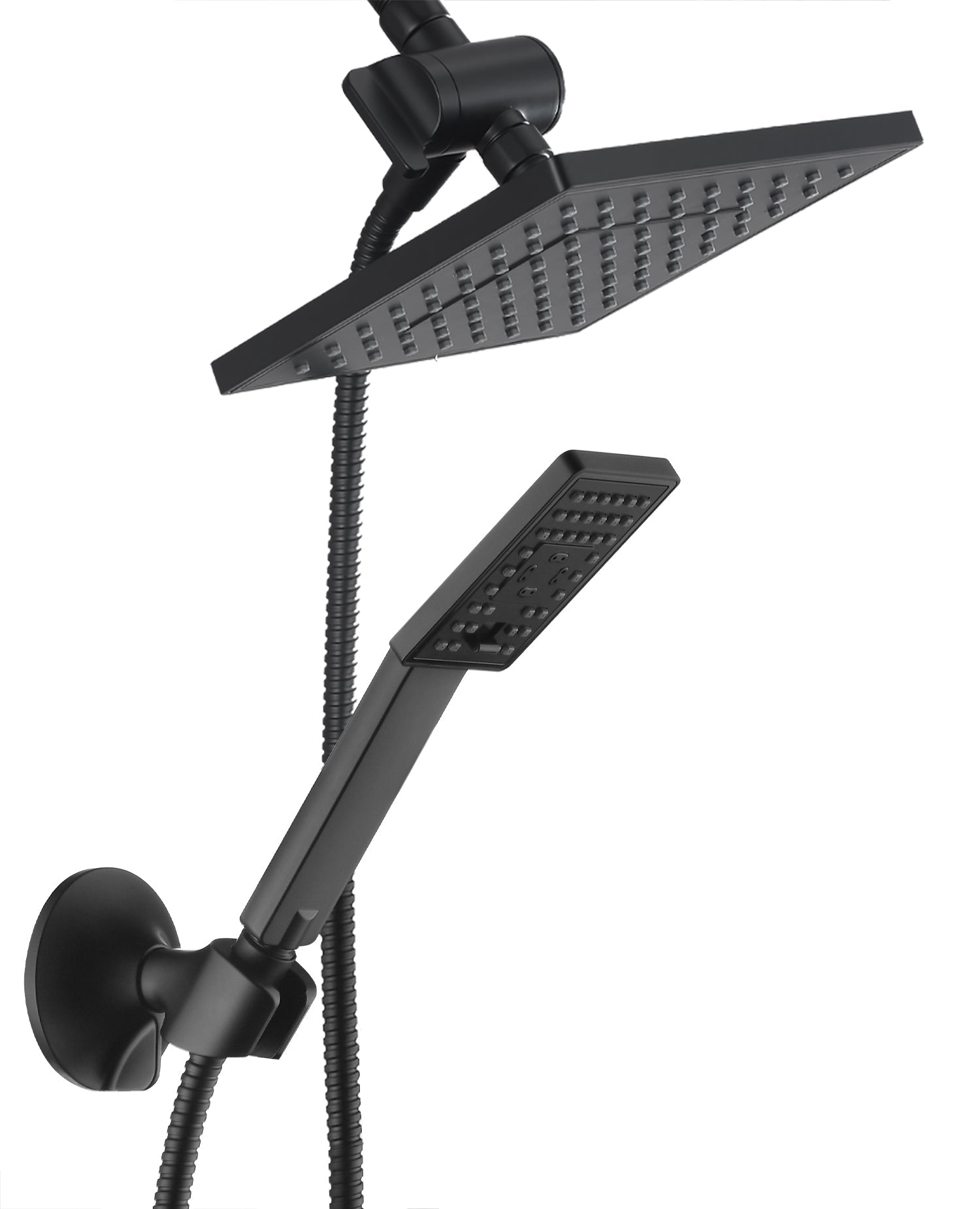 Dual Shower Head-Rain Shower Head with Handheld Shower Set, Diverter