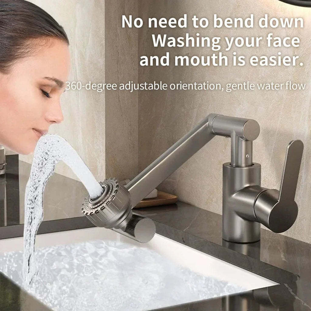 MECHAFLOW 360 – 360° robotic arm kitchen faucet with bubble & shower spray