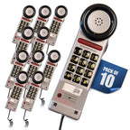 Med-Pat XL3060 Pewter Landline Phone – Volume Boost, Visual Ring Light, Hearing Aid Compatible