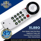Med-Pat XL88Q One-Piece Phone – Extra-Loud Volume, Visual Ring, Water-Resistant, Hearing Aid Compatible