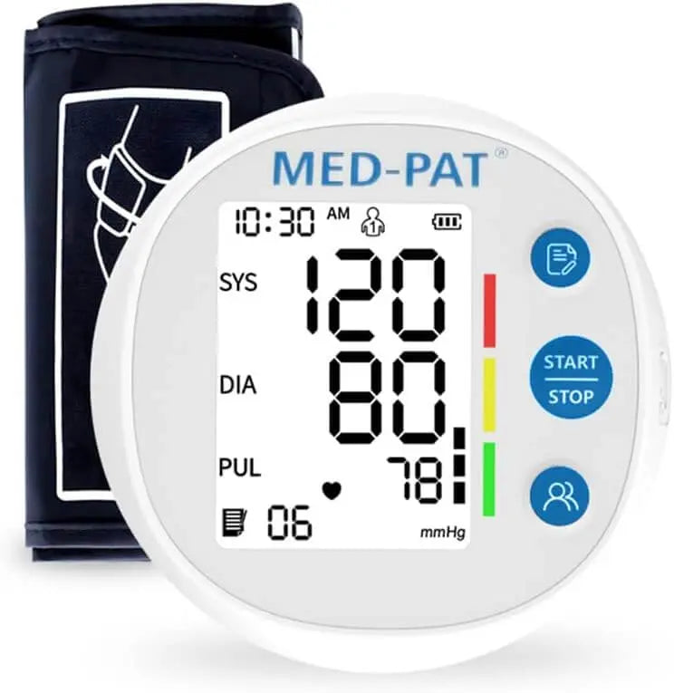 Med-Pat BP-R Round Blood Pressure Monitor | Automatic Digital BP Machine – FDA Cleared