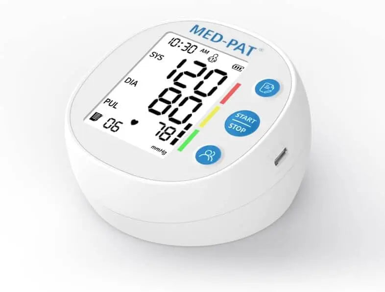 Med-Pat BP-R Round Blood Pressure Monitor | Automatic Digital BP Machine – FDA Cleared