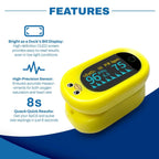 Med-Pat "Ducky" PXC-1 Kids Pulse Oximeter | Fast SpO2 & Heart Rate | FDA Cleared