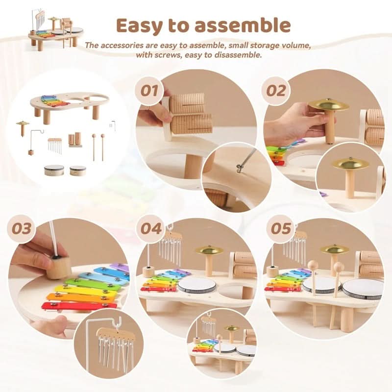 Baby's First Musical Instrument Set - Wood