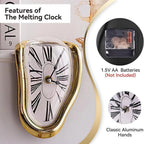 Melting Decorative Clock with Roman Numerals