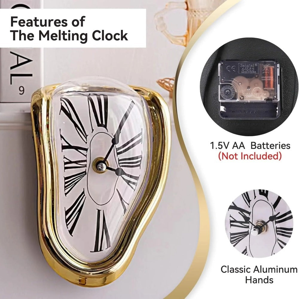 Melting Decorative Clock with Roman Numerals